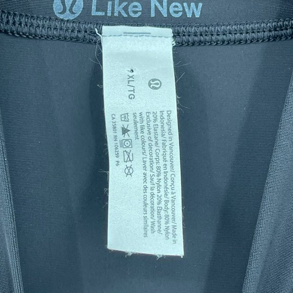 Lululemon Waterside UV Protection Short Sleeve Rash Guard Black W2CN9S Women XL - Picture 9 of 10